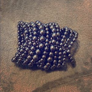 A dark grey bracelet